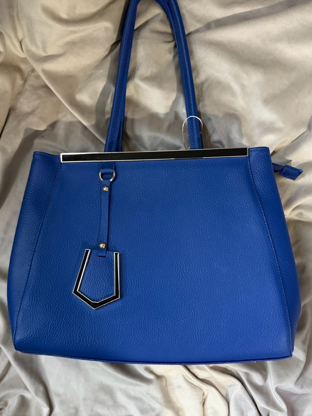 Blue Structured Tote Handbag - Elegant Everyday Carry